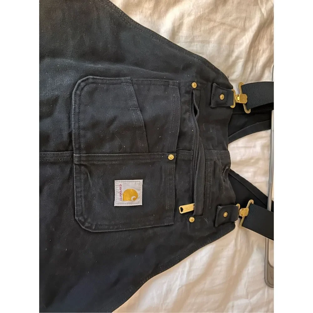 Black Carhartt Bibs 38 x 32 - Picture 5 of 11